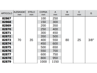Cilindro doppio effetto Cermag senza supporti attacco alesaggio 70mm stelo 40mm - 81374