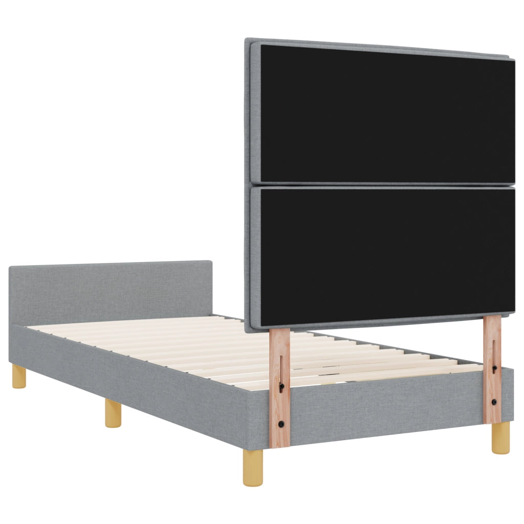 Struttura Letto Grigio Chiaro 100x200 cm Tessuto