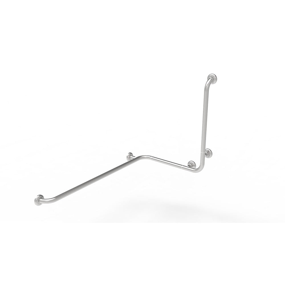 Maniglia angolare con verticale laterale universale 110x60x60h inox satinato