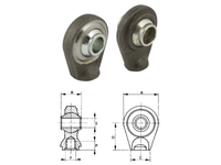 Supporti C40 bonificati e sabbiati con rotula sferica per cilindri - 50735