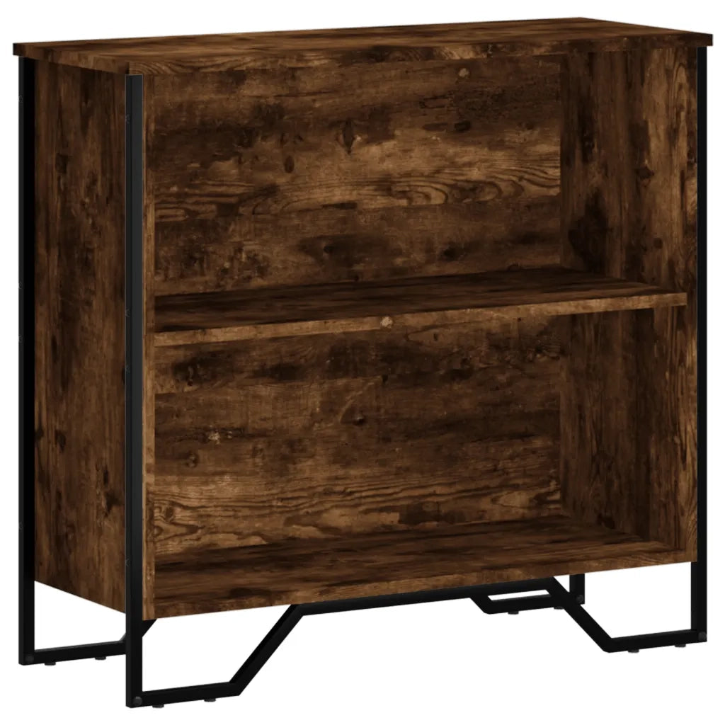 Libreria-Scaffale per Libri-Mobile di Stoccaggio Rovere Fumo 80x31x74,5 cm in Truciolato