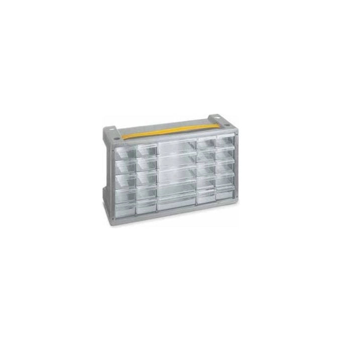 Terry TE1000058 Poker Cassettiera Portaminuterie 25 Cassetti Trasparenti Divisori Mobili colore Grigio Sky