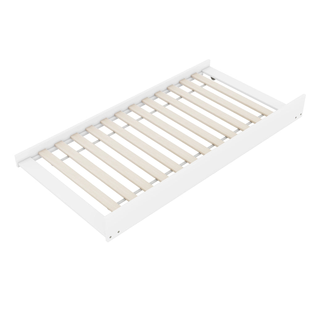Letto a castello per bambini - Zephmum- 90x200cm - Bianco - Letto a tre piani con letto estraibile, ringhiere alte, scala stabile