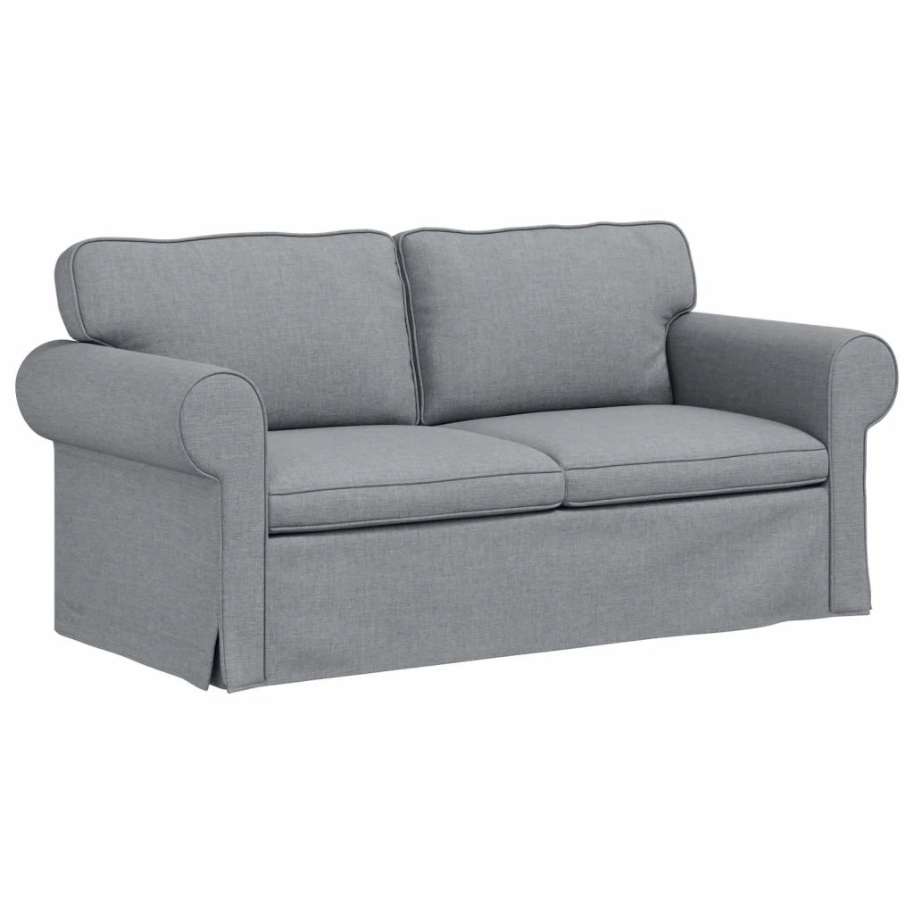 Set di divani 2 pcs Grigio chiaro 175 x 82 x 80 cm Tessuto