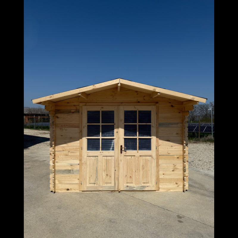 Casetta in Legno da Giardino per Esterni, Sistema Block House, Doghe Spessore 28mm ? articolo BLOCK25x25/28DP - 110037