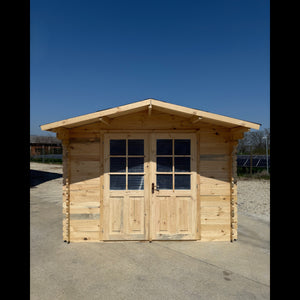 Casetta in Legno da Giardino per Esterni, Sistema Block House, Doghe Spessore 28mm ? articolo BLOCK25x25/28DP - 110037