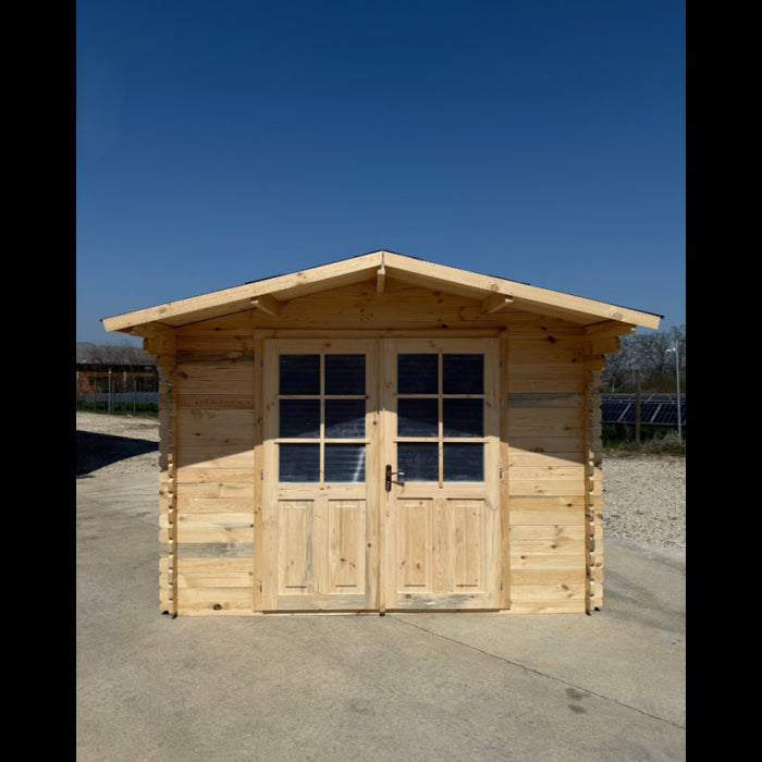 Casetta in Legno da Giardino per Esterni, Sistema Block House, Doghe Spessore 28mm ? articolo BLOCK25x25/28DP - 110037