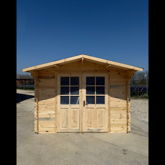 Casetta in Legno da Giardino per Esterni, Sistema Block House, Doghe Spessore 28mm ? articolo BLOCK3x3/28DP - 110014