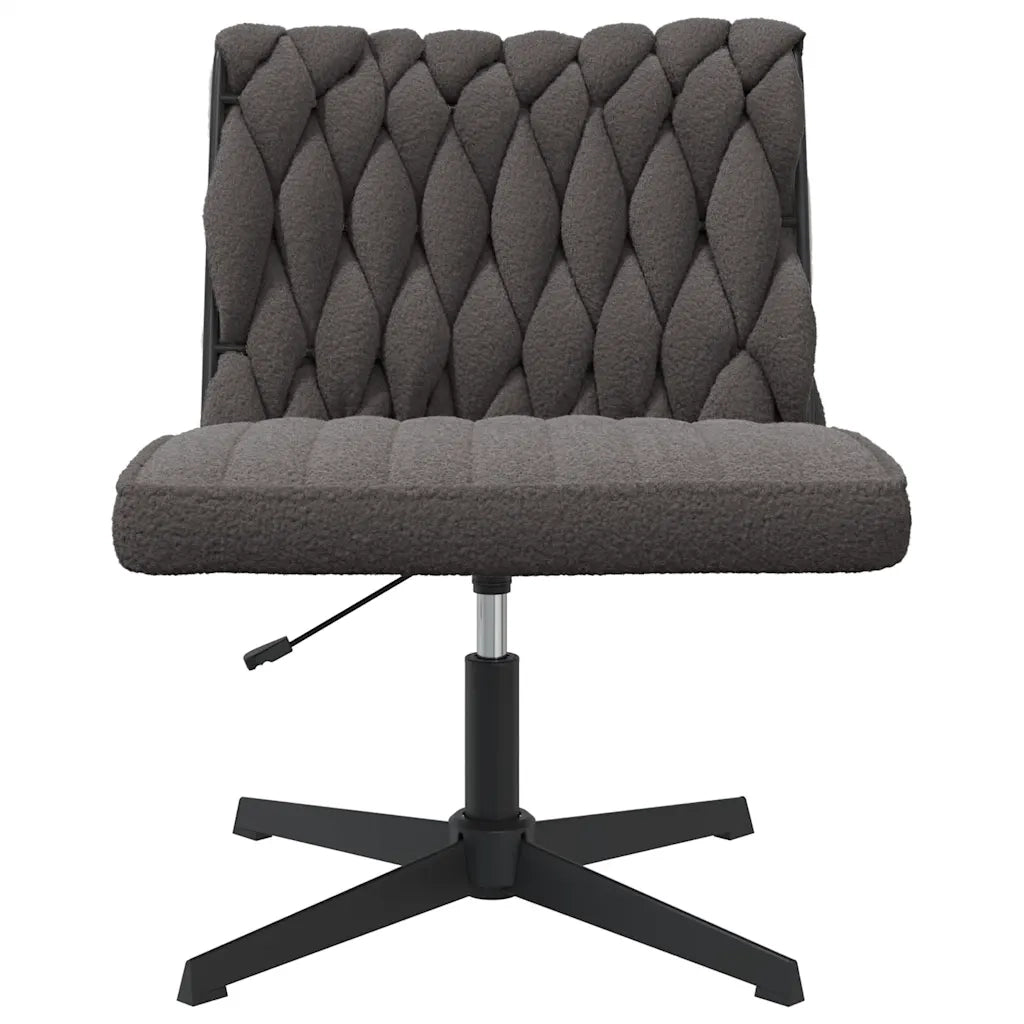 Sedia da Ufficio Girevole Riccio Grigio Scuro Effetto Lana 4105398