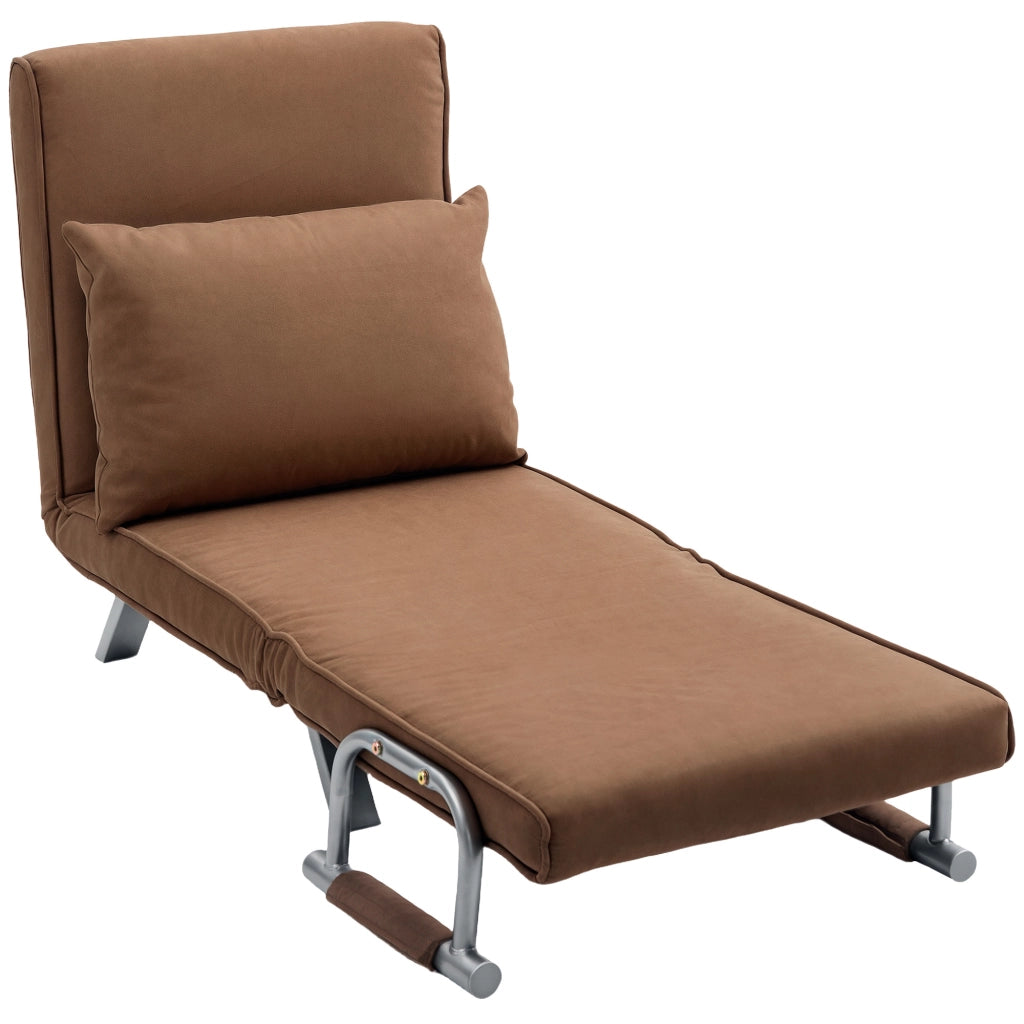 Letto Singolo Divano Pieghevole ¨C Zephmum ¨C 65x69x80 cm Marrone
