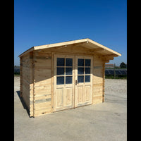 Casetta in Legno da Giardino per Esterni, Sistema Block House, Doghe Spessore 28mm ? articolo BLOCK25x25/28DP - 110037