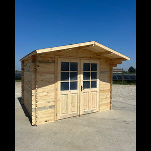 Casetta in Legno da Giardino per Esterni, Sistema Block House, Doghe Spessore 28mm ? articolo BLOCK25x25/28DP - 110037