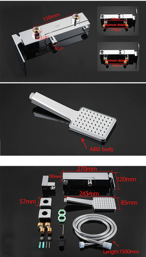 Miscelatore per vasca moderno squadrato
