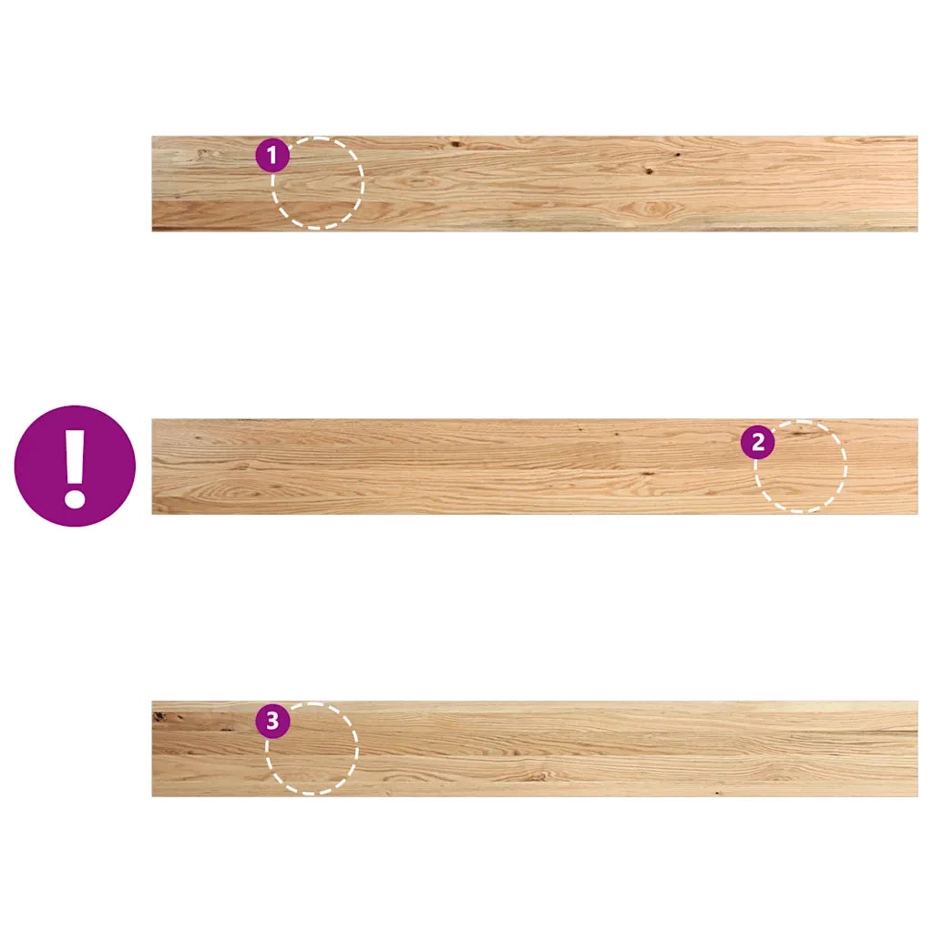 vidaXL Davanzali 2 pz Non Trattati 160x20x2cm Legno Massello di Rovere