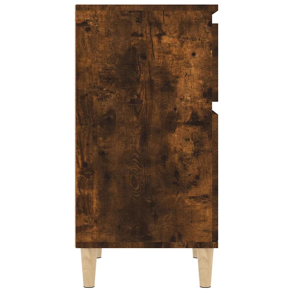 Comodini 2pz-Set di 2 Tavolino da notte Rovere Fumo 40x35x70 cm 821085
