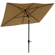 Parasole rettangolare inclinabile ¨C zephmum ¨C marrone 2x3 m