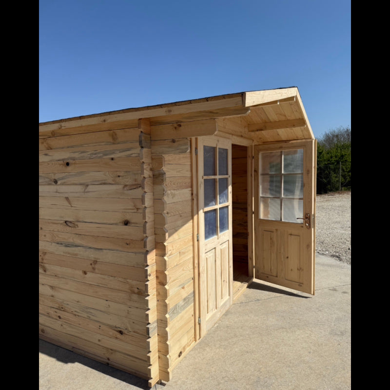 Casetta in Legno da Giardino per Esterni, Sistema Block House, Doghe Spessore 28mm ? articolo BLOCK25x25/28DP - 110037