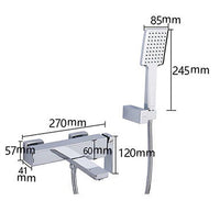Miscelatore per vasca moderno squadrato
