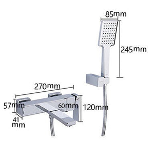 Miscelatore per vasca moderno squadrato