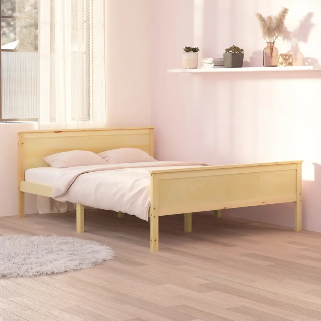 Giroletto-Struttura Letto in Legno Massello di Pino 140x200 cm 685251