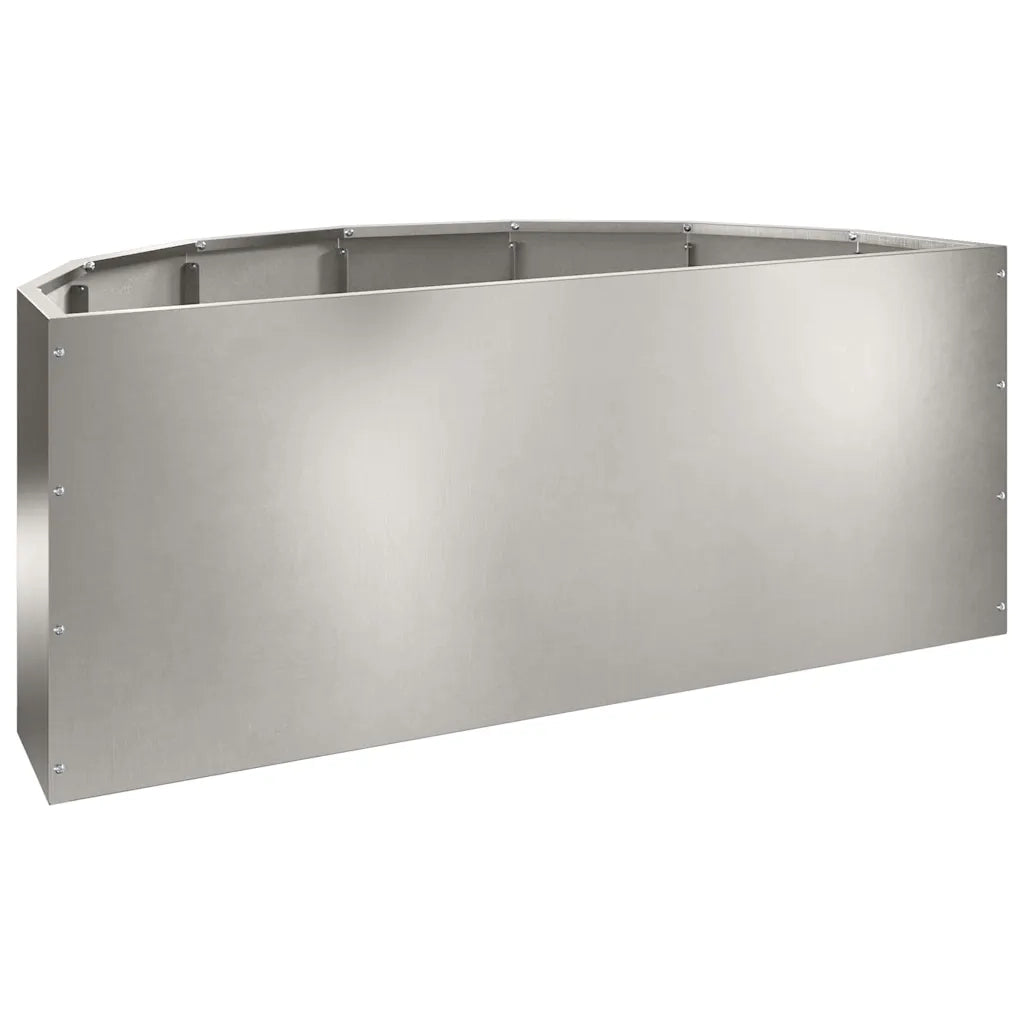 Fioriera Argento 90 x 45 x 35 cm Acciaio inossidabile