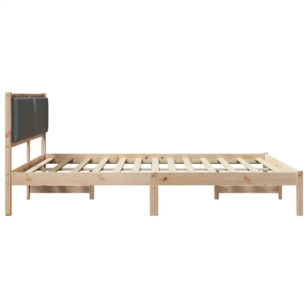 Struttura del letto Grigio scuro 200 x 200 cm Pino massello