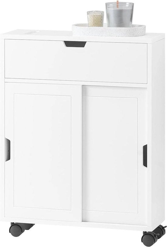 Mobili per bagno Cassetto per bagno con cassetto apribile per carrello per bagno - Bianco 52x67x17cm