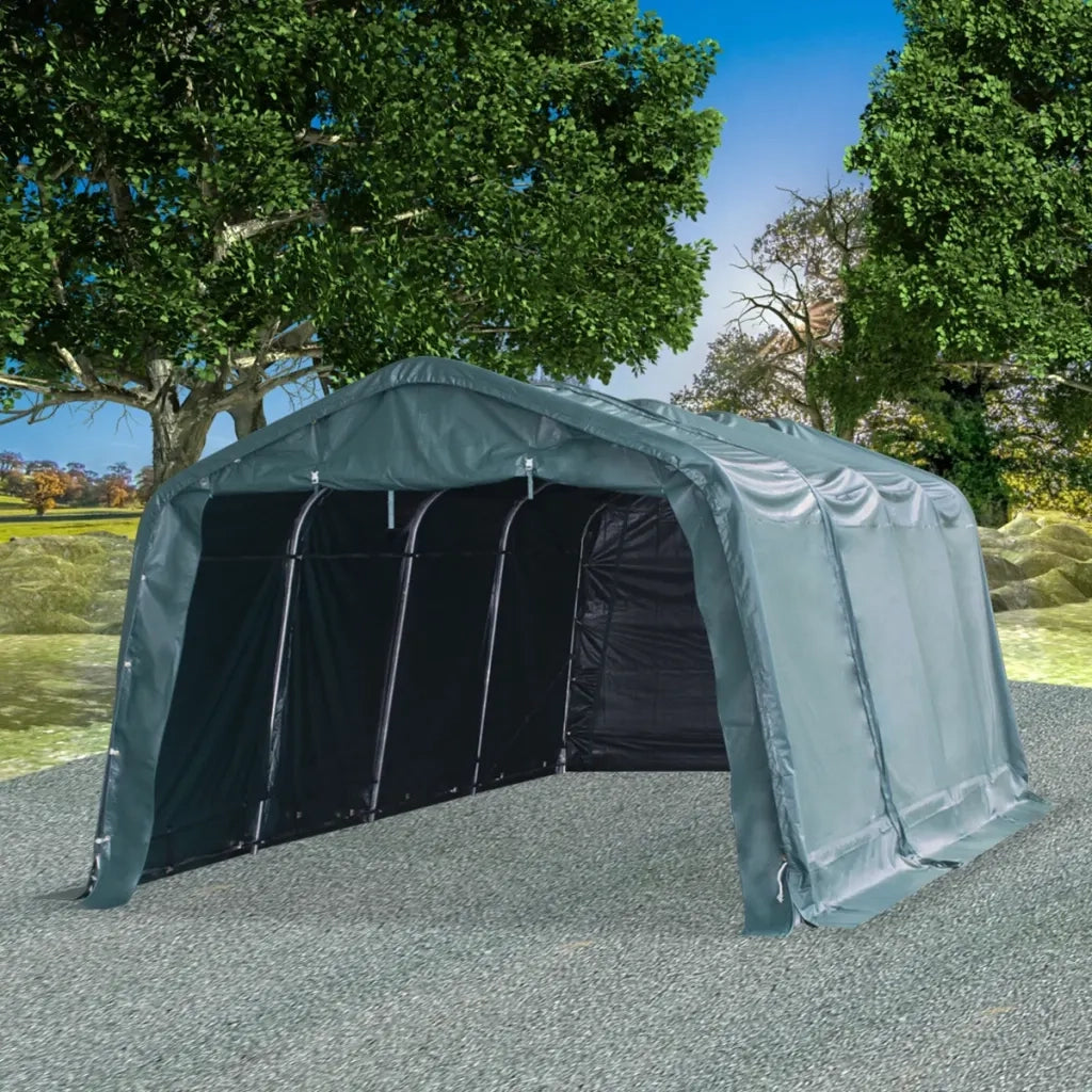 Tendone Bestiame Rimovibile PVC 550 g/m² 3,3x6,4 m Verde Scuro 3055649