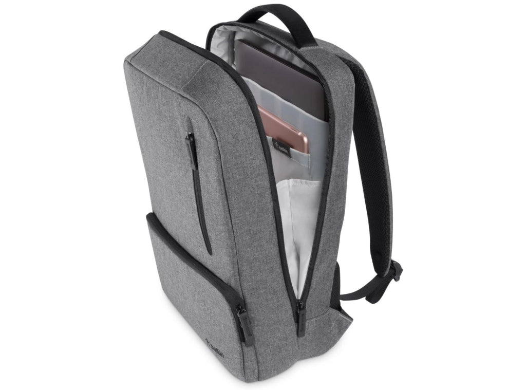 Zaino Porta PC 15.6 Pollici Belkin Classic Pro F8N900btBLK da Lavoro Università e Viaggio con Fascia Trolley Grigio