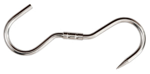 gancio inox girevole per macellai mm.240x10 cod:ferx.14488