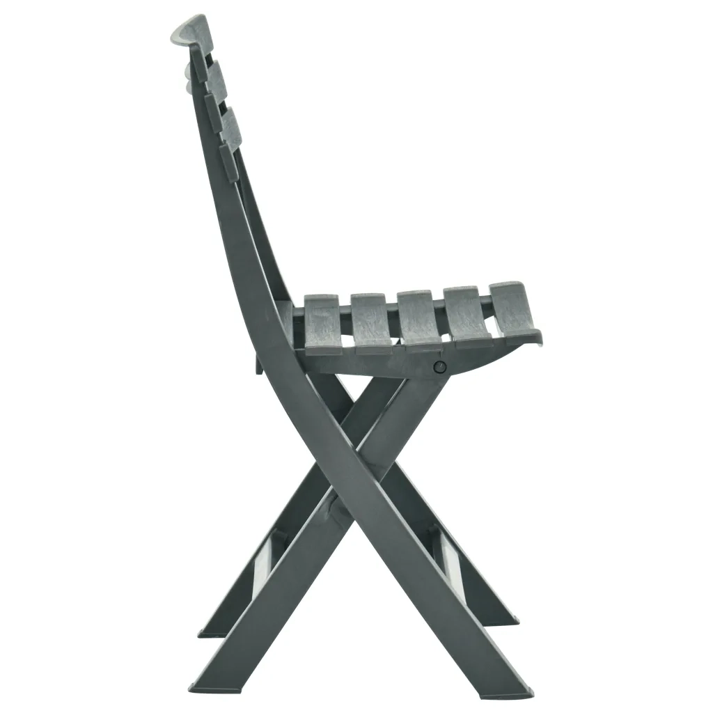 Sedie da Giardino Pieghevoli 2 pz in Plastica Verde 48789