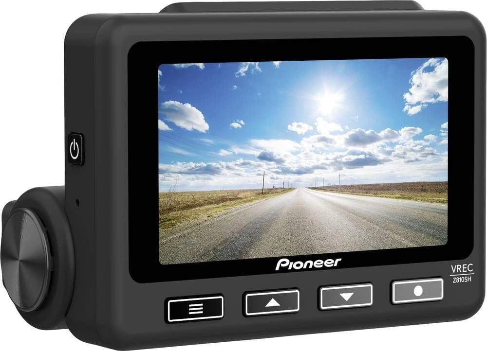 VREC-170RS Telecamera da cruscotto: telecamera frontale con registrazione Full HD, grandangolo a 170°, localizzazione GPS, monitoraggio del parcheggio, display LCD da 3", controllo tramite app