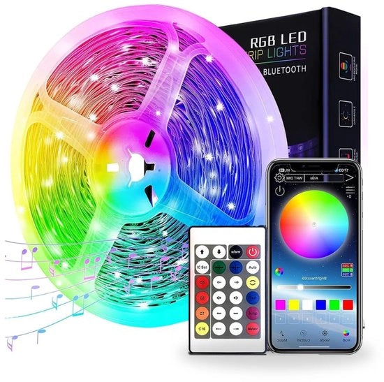Fascia led a 10 metri - con 16 modalità Controllo a distanza - Luci a stringa RGB brillanti con cambiamento di colore