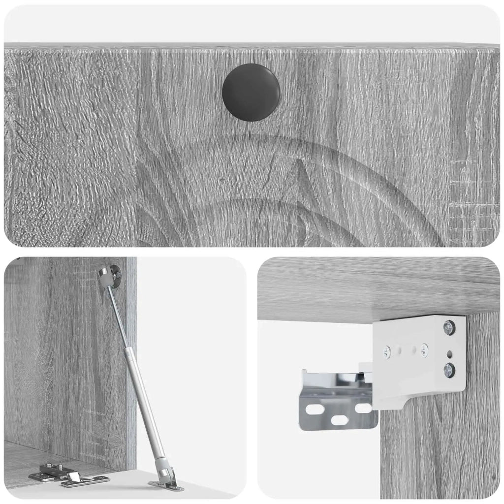 Mobile Porta TV da Muro Grigio Sonoma 59,5 x 31 x 30 cm