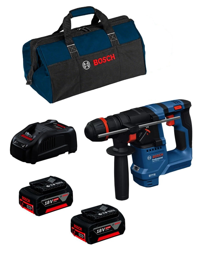 Martello Perforatore BOSCH GBH 18V-18 X (2 x 5,0 Ah + GAL1880CV + Borsa)