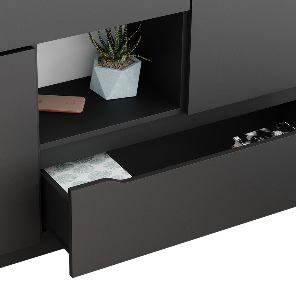 Vicco Cassettiera per camera da letto Antracite 30 x 84 cm