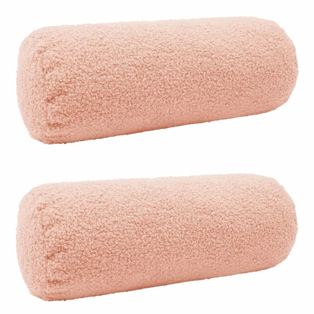 Federa 2 pcs HEERLEN Rosa Ø 15 x 40 cm Bouclé 923269