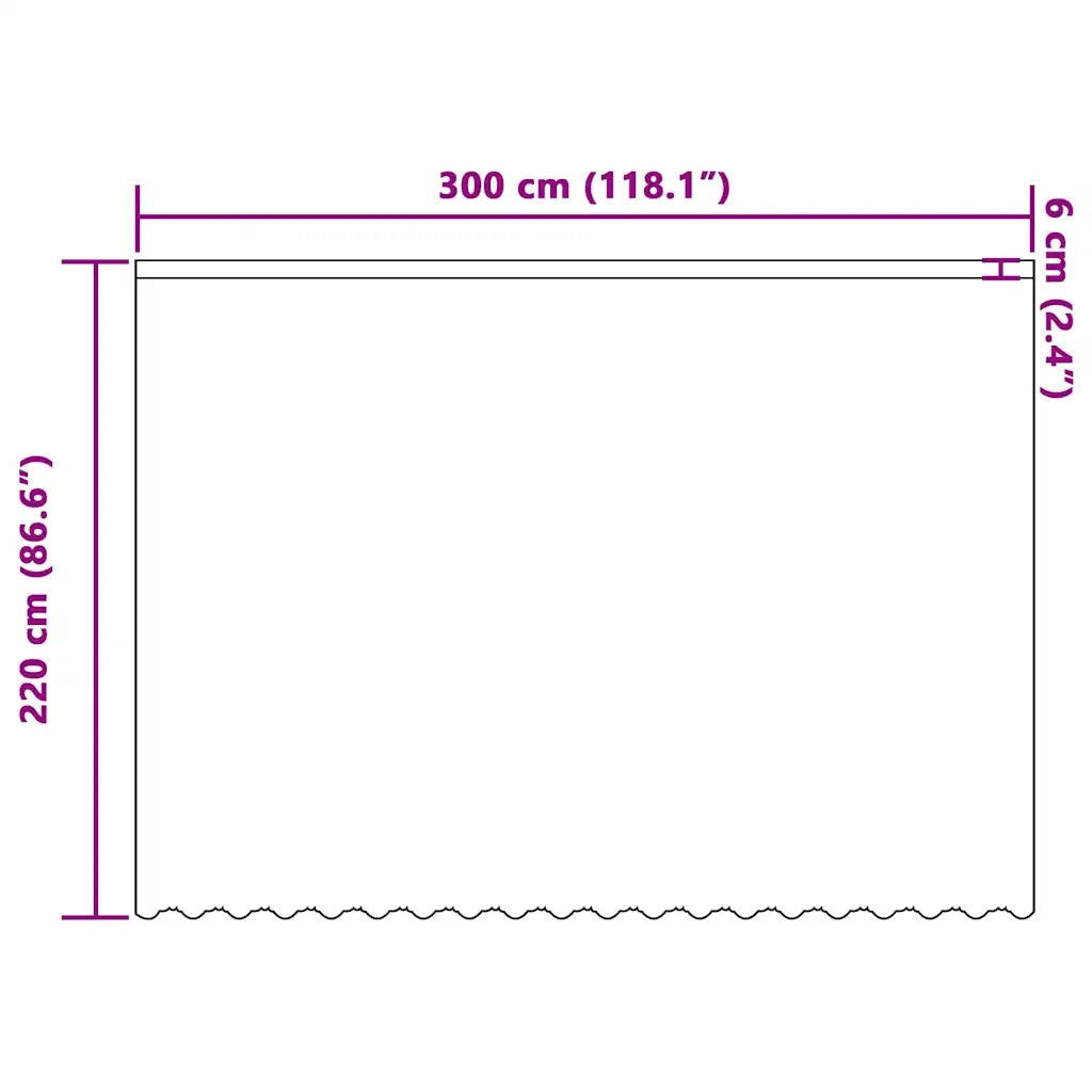vidaXL Tende con tende Bianco 300 x 220 cm Poliestere