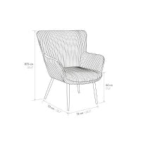 PAZZO DESIGN Poltrona Titti Rosa, rivestimento in velluto