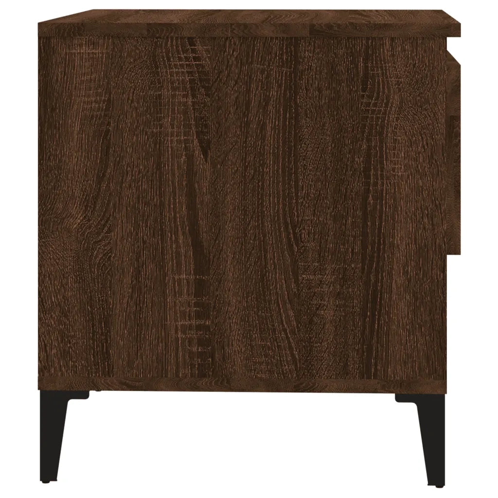 Tavolino | Tavolo laterale Rovere Marrone 50x46x50 cm in Legno Multistrato