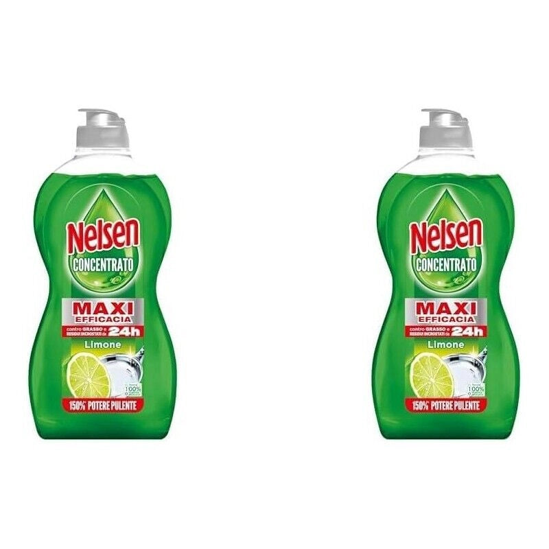 NELSEN 2 PZ DETERGENTE PER PIATTI CONCENTRATO DA 450 ML L'UNO FORMULA LIMONE