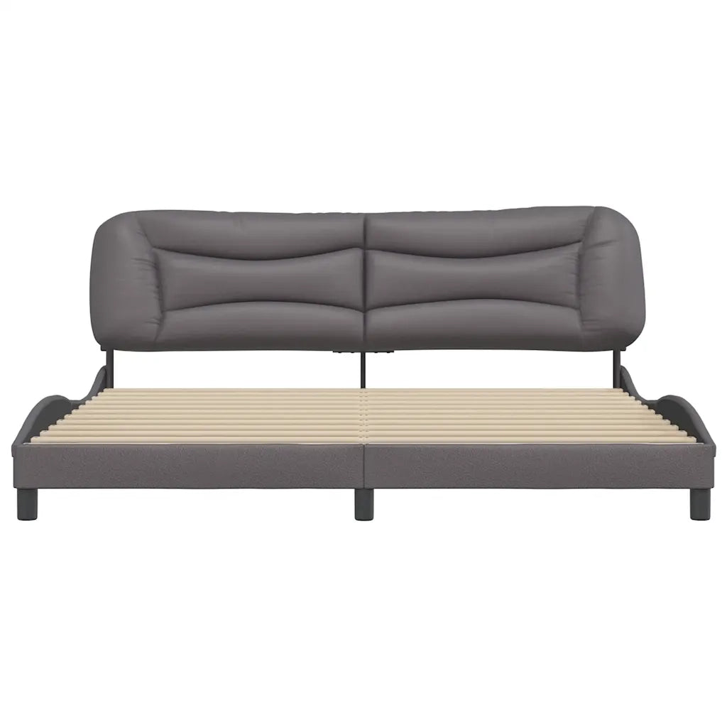 Giroletto senza Materasso Hvar Grigio 200x200 cm in Similpelle 3208026