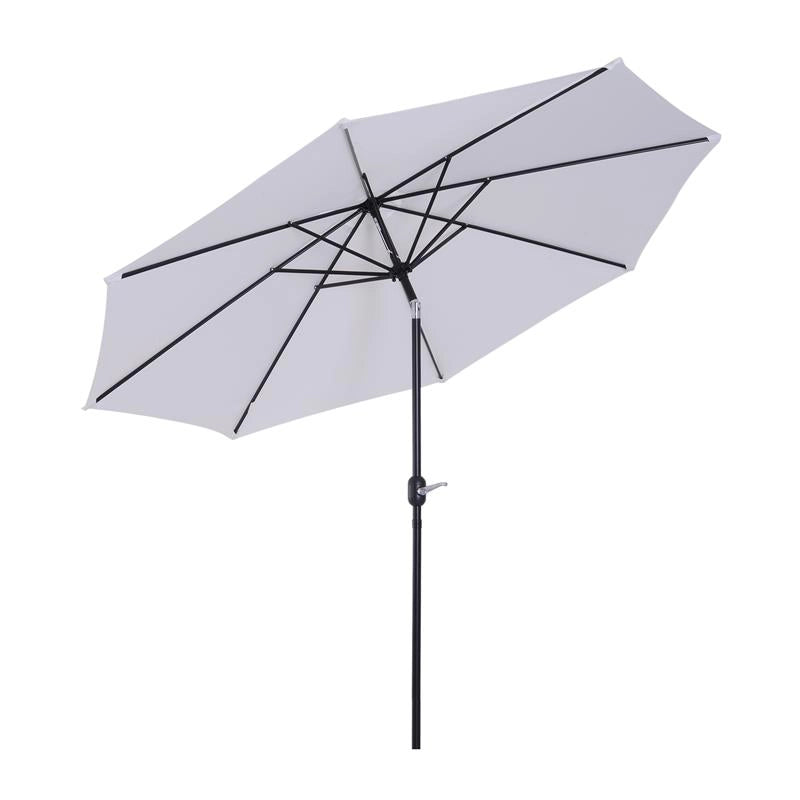 OMBRELLONE DA GIARDINO 300 CM INCLINABILE CON PALO SMONTABILE BIANCO