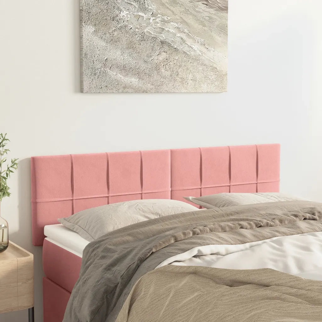 Testiera | Testata Rosa 144x5x78/88 cm in Velluto