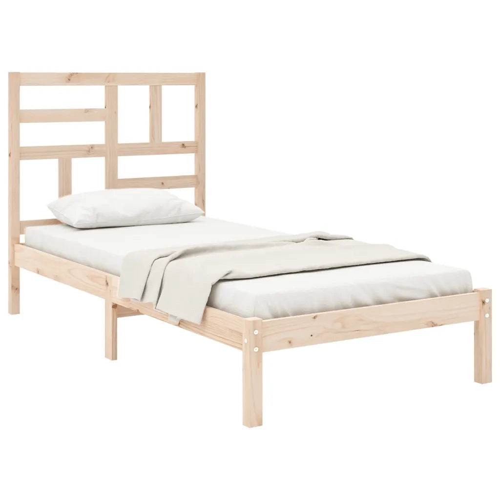 Giroletto-Struttura Letto in Legno Massello 90x190 cm Single 925173