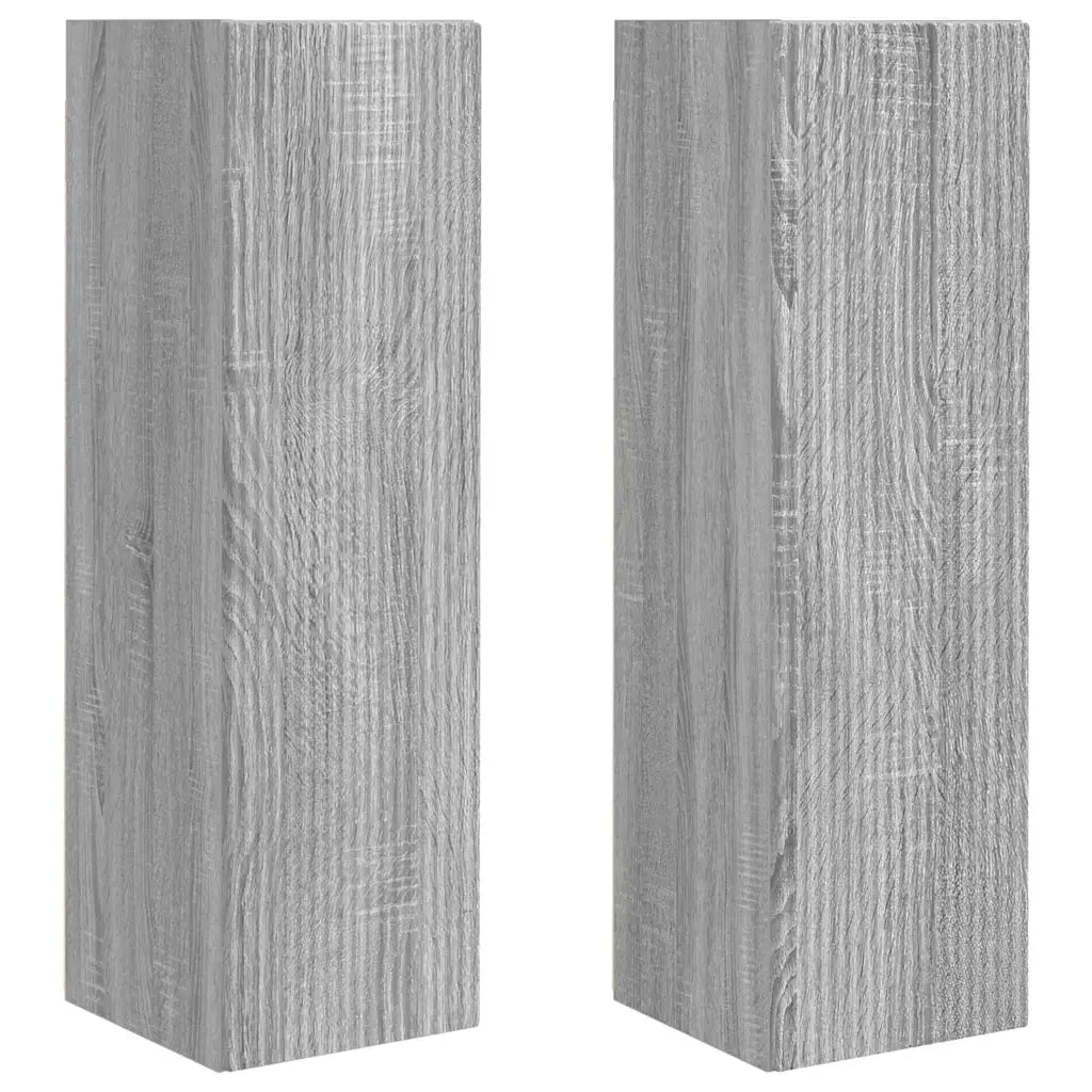Mobile TV da parete 2 pz-Set di 2 Mobile TV a Muro-Credenza TV Grigio Sonoma 30 x 31 x 100 cm