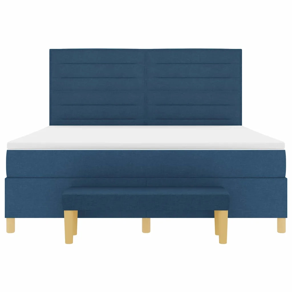 Letto a molle con testiera Blu 200 x 180 cm Tessuto 3344246