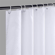 Douchegordijn Schermo Acqua - Wafelstof Bianco - Resistente alla Muffa - Impermeabile Zoom - Verstato - Per Bagno - Zona Umidità - Set con 8 Ganci - 120 x 200 cm Douchegordijn 120x200