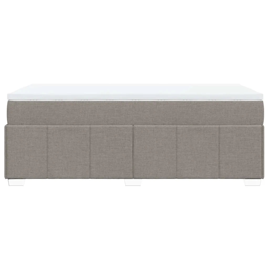 vidaXL Giroletto a Molle con Materasso Tortora 100x200 cm in Tessuto