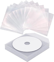 Hoesse per DVD 100x - Copricassa in PVC trasparente - Chiusura con cerniera - Protezione contro polvere/scaricature - Soluzione di archiviazione pratica - Adatto per CD/DVD/Blu-ray